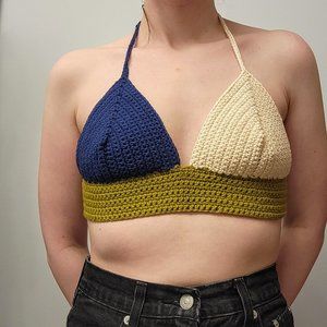 Crochet Colorblock Bralette Top